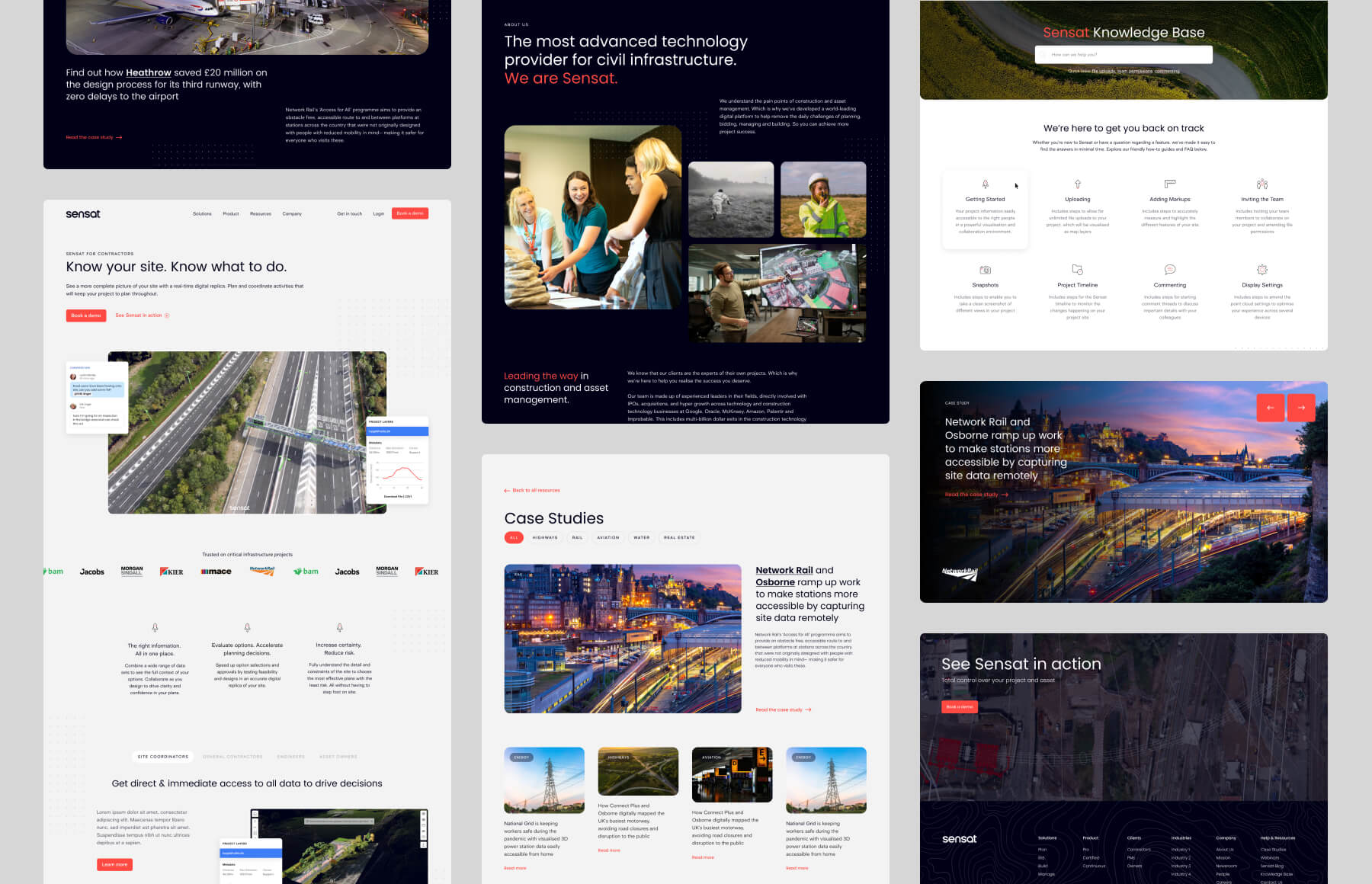 Sensat website pages
